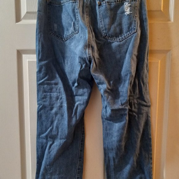 American Bazi Women Distressed Fringe Jeans Size Medium - Picture 2 of 9